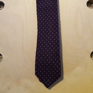 Wool tie in micro dot